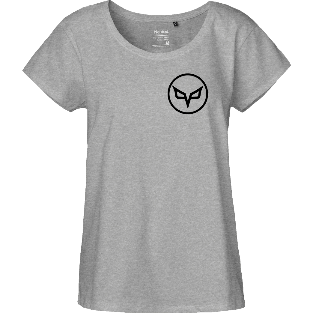 PvP PVP - Circle Logo Small T-Shirt Fairtrade Loose Fit Girlie - heather grey