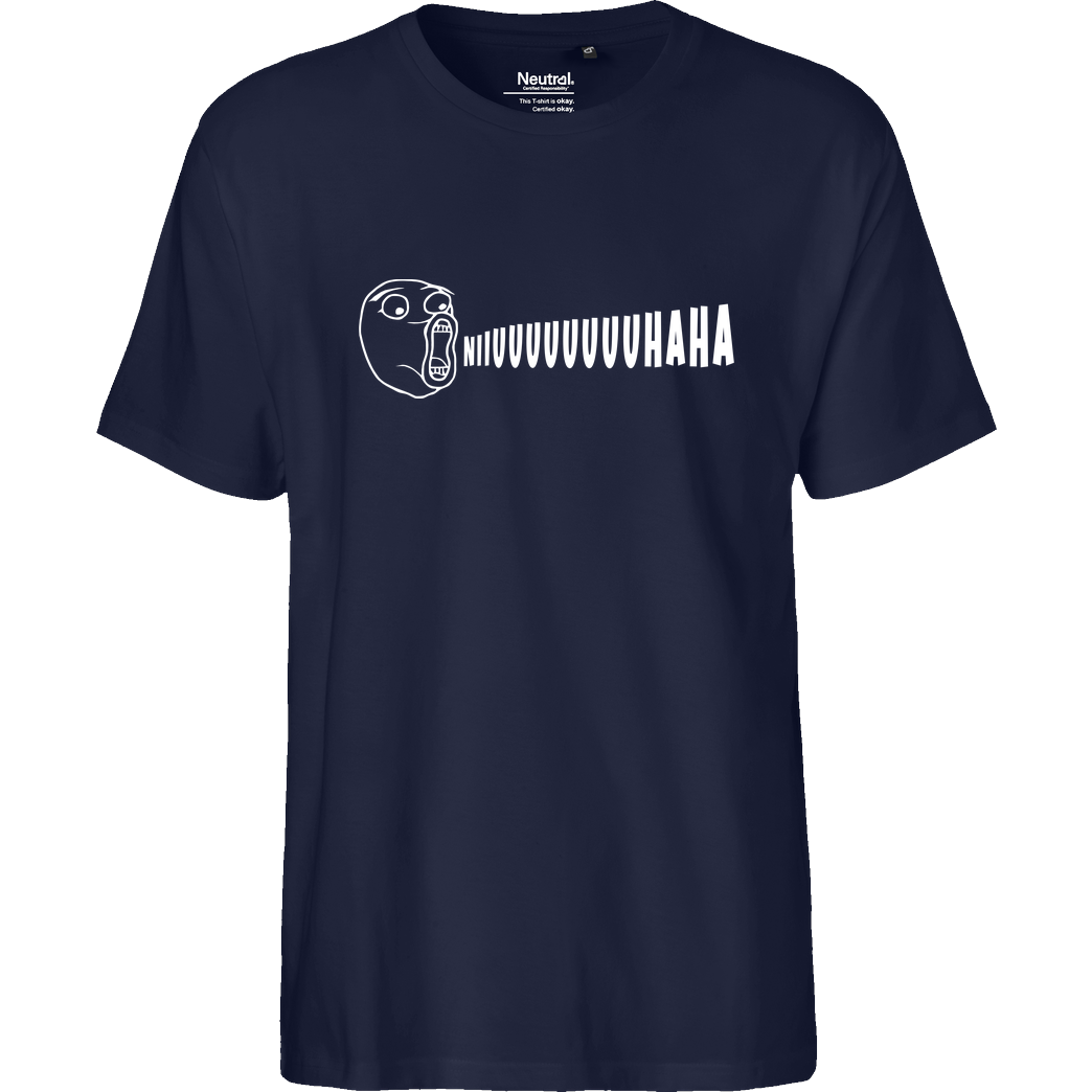 PvP PVP - Trollface T-Shirt Fairtrade T-Shirt - navy