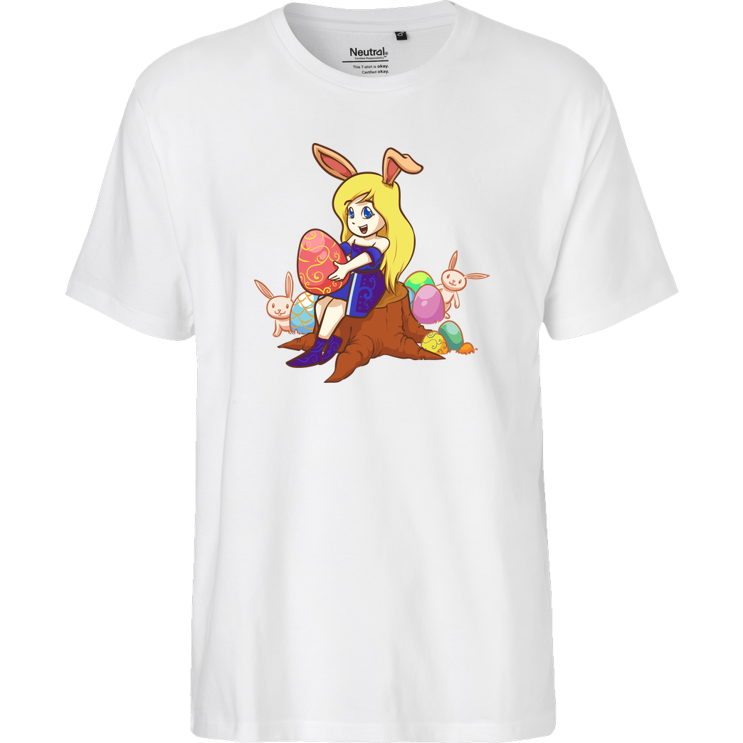 RichtigRonja RichtigRonja - Osterhasen Prinzessin T-Shirt Fairtrade T-Shirt - weiß