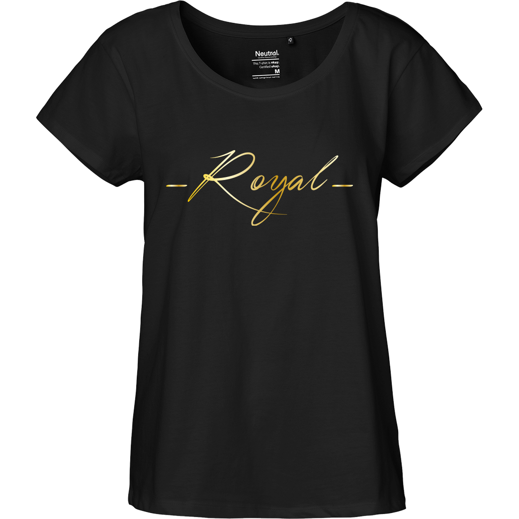RoyaL RoyaL - King T-Shirt Fairtrade Loose Fit Girlie - schwarz