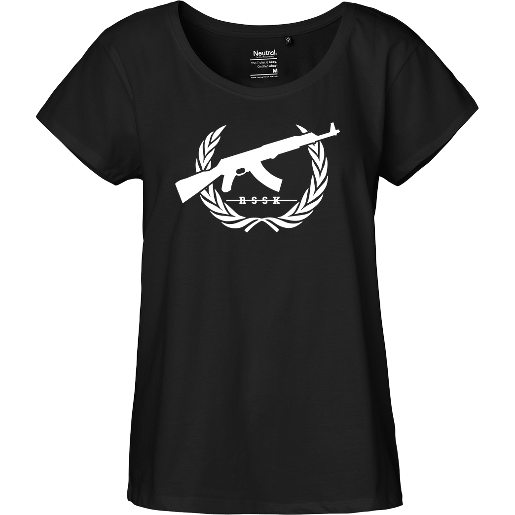 Russak Russak - AK T-Shirt Fairtrade Loose Fit Girlie - schwarz
