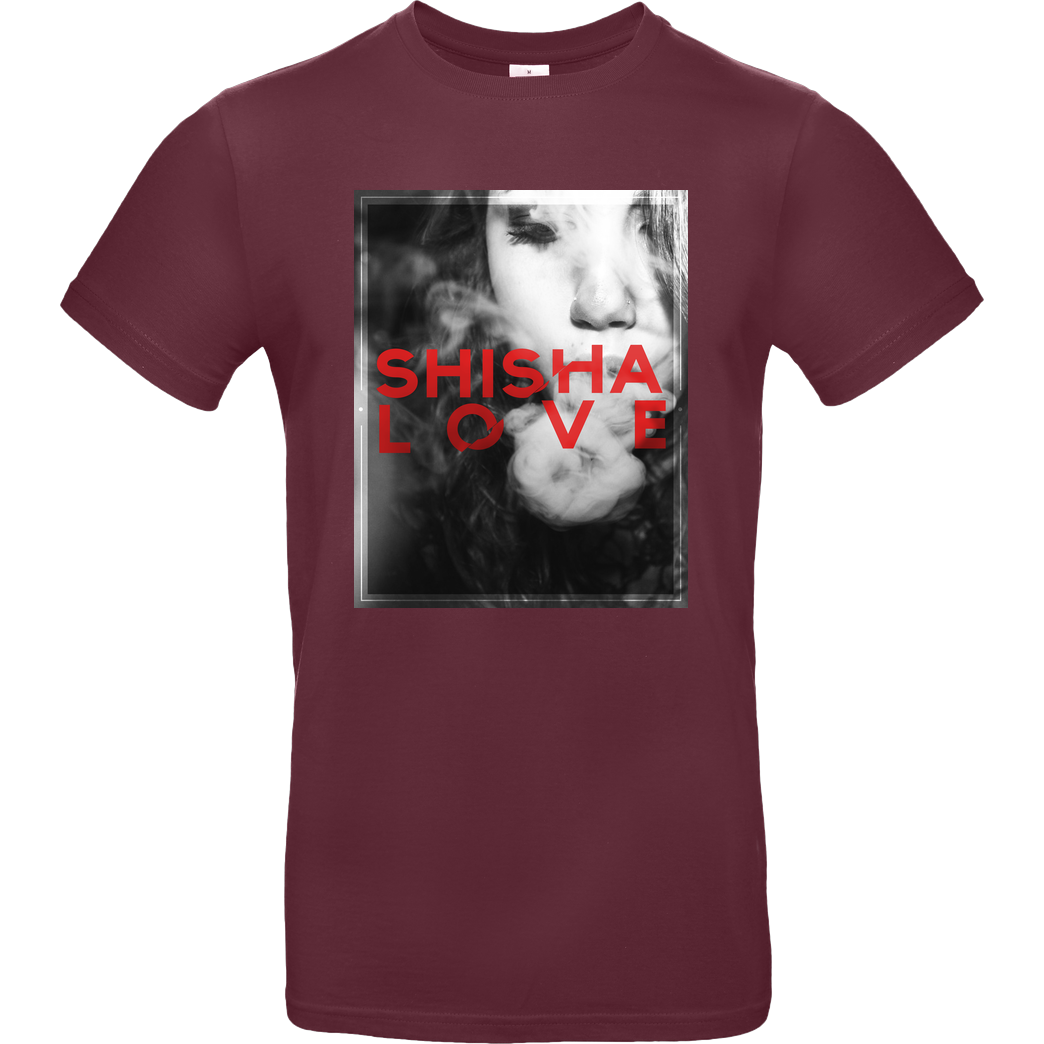 schmittywersonst schmittywersonst - Love Shisha T-Shirt B&C EXACT 190 - Bordeaux