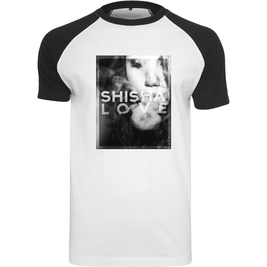 schmittywersonst schmittywersonst - Love Shisha T-Shirt Raglan-Shirt weiß