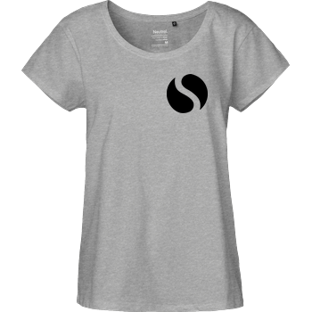 schmittywersonst - S Logo Fairtrade Loose Fit Girlie - heather grey