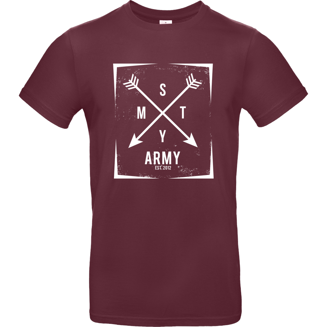 schmittywersonst schmittywersonst - SMTY Army T-Shirt B&C EXACT 190 - Bordeaux