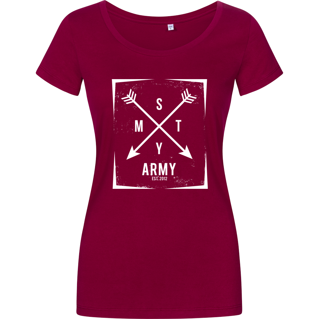 schmittywersonst schmittywersonst - SMTY Army T-Shirt Damenshirt berry