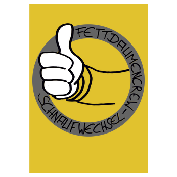 Schnaufwechsel - Logo Kunstdruck gelb