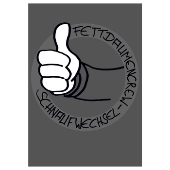 Schnaufwechsel - Logo Kunstdruck grau