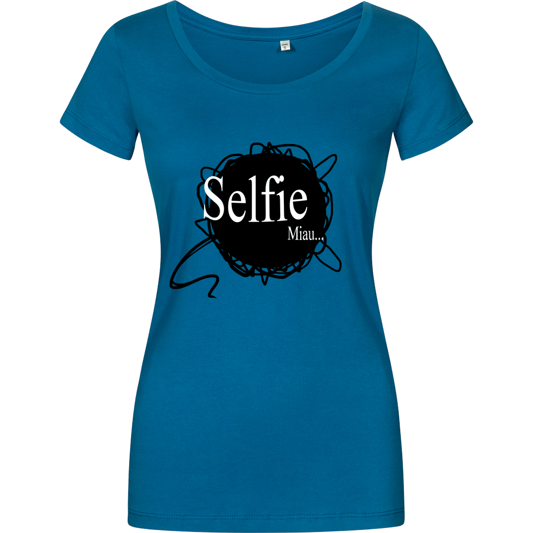 Selbstgespräch Selbstgespräch - Selfie T-Shirt Damenshirt petrol