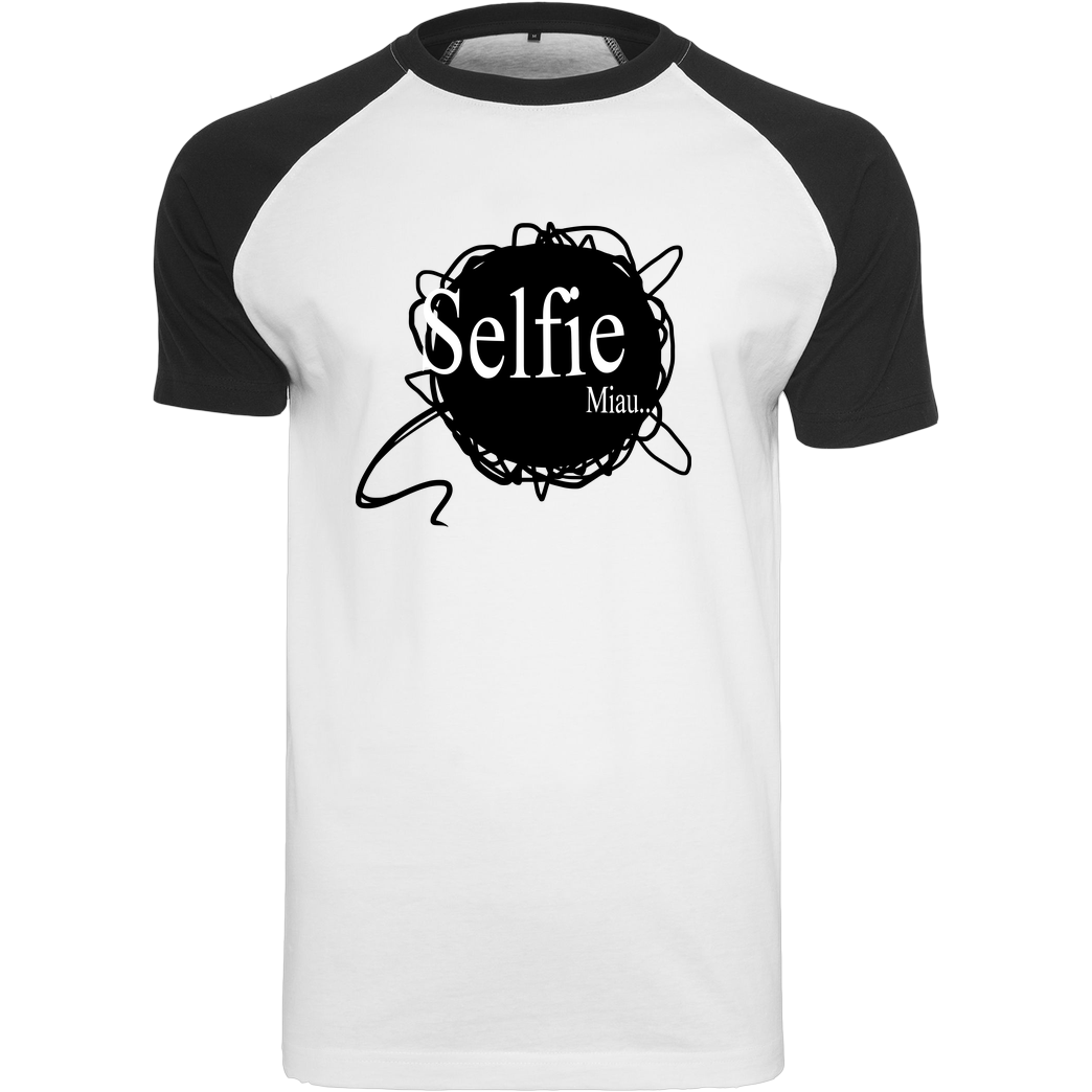 Selbstgespräch Selbstgespräch - Selfie T-Shirt Raglan-Shirt weiß