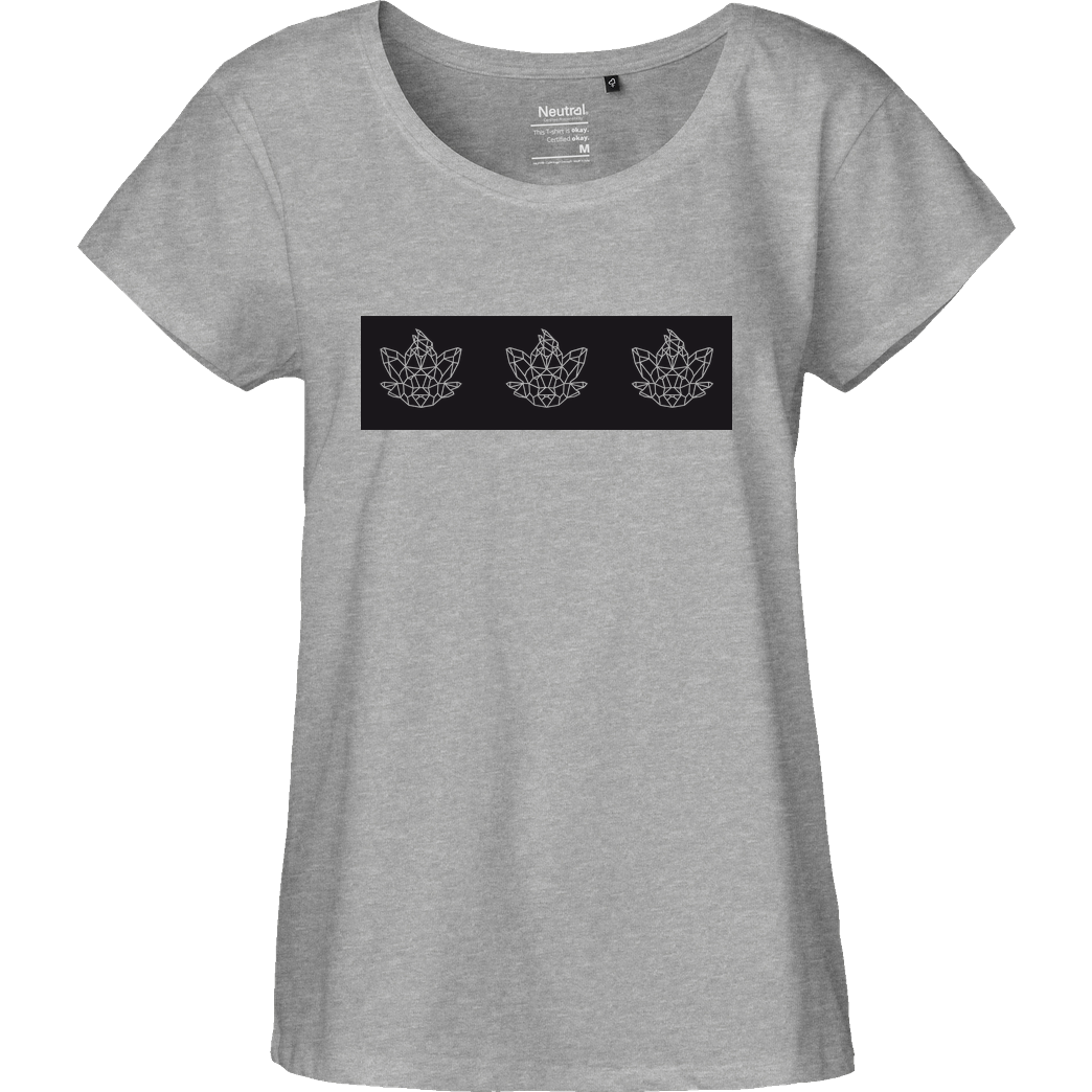Sephiron Sephiron - Polygon Square T-Shirt Fairtrade Loose Fit Girlie - heather grey