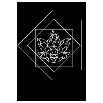 Sephiron - Schlingel Lines Kunstdruck schwarz