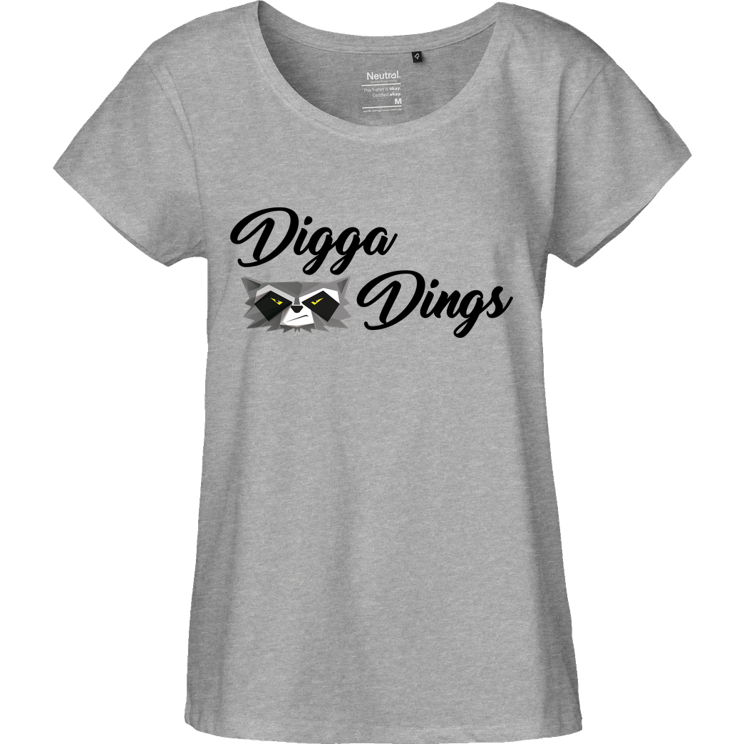 Shlorox Shlorox - Digga Dings T-Shirt Fairtrade Loose Fit Girlie - heather grey