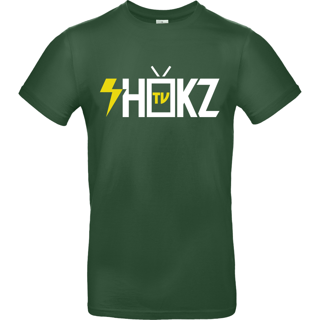 shokzTV shokzTV - Logo T-shirt T-Shirt B&C EXACT 190 - Flaschengrün