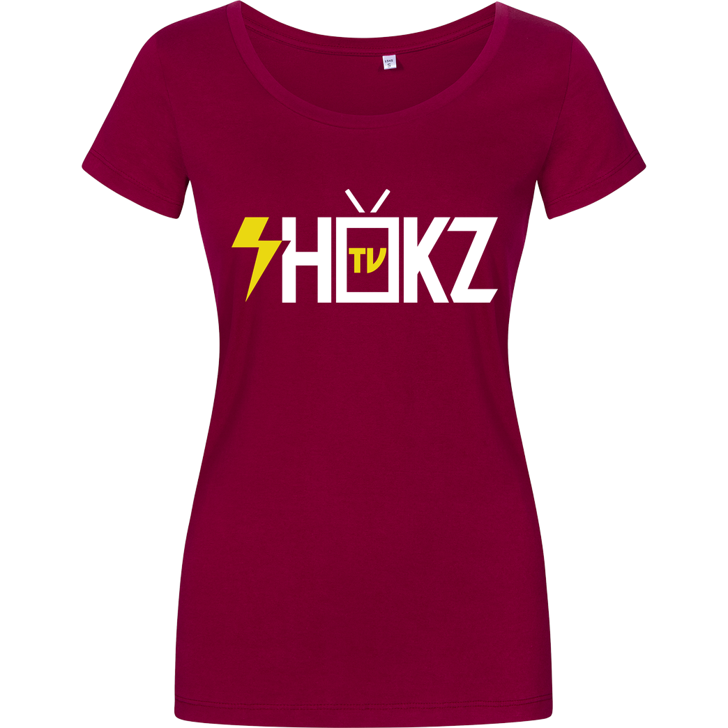 shokzTV shokzTV - Logo T-shirt T-Shirt Damenshirt berry