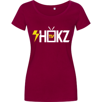 shokzTV - Logo T-shirt Damenshirt berry