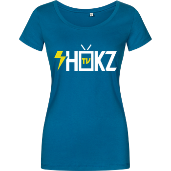 shokzTV - Logo T-shirt Damenshirt petrol