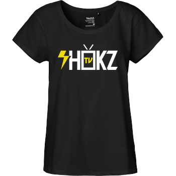 shokzTV - Logo T-shirt Fairtrade Loose Fit Girlie - schwarz