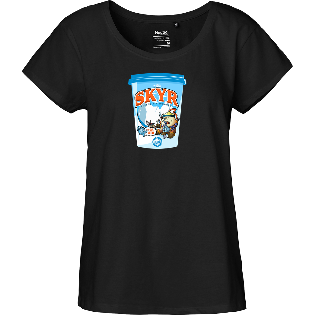 shokzTV shokzTV - Skyr T-shirt T-Shirt Fairtrade Loose Fit Girlie - schwarz