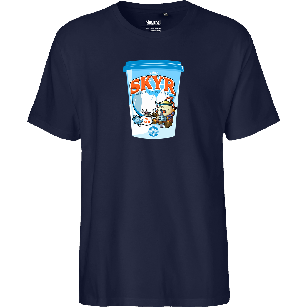 shokzTV shokzTV - Skyr T-shirt T-Shirt Fairtrade T-Shirt - navy