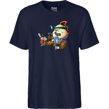 shokzTV - Tusk with penguin T-shirt Fairtrade T-Shirt - navy