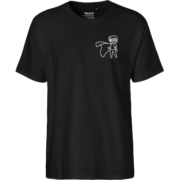Snoxh - Superheld gestickt Fairtrade T-Shirt - schwarz