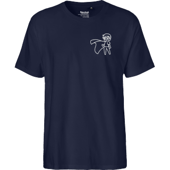 Snoxh - Superheld gestickt Fairtrade T-Shirt - navy