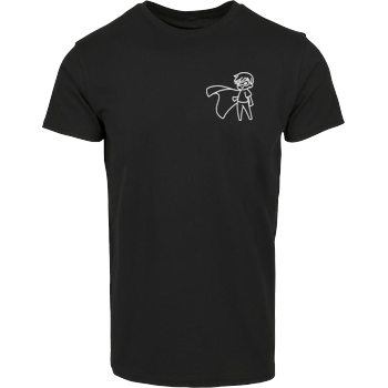 Snoxh - Superheld gestickt Hausmarke T-Shirt  - Schwarz