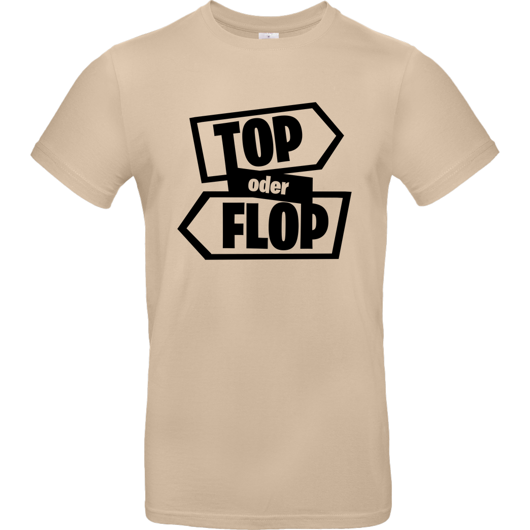 Snoxh Snoxh - Top oder Flop T-Shirt B&C EXACT 190 - Sand