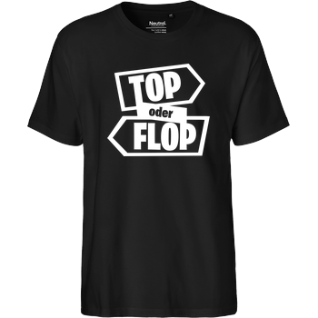 Snoxh - Top oder Flop Fairtrade T-Shirt - schwarz