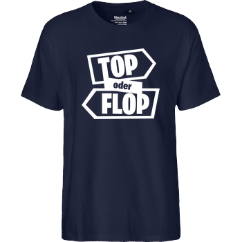 Snoxh - Top oder Flop Fairtrade T-Shirt - navy