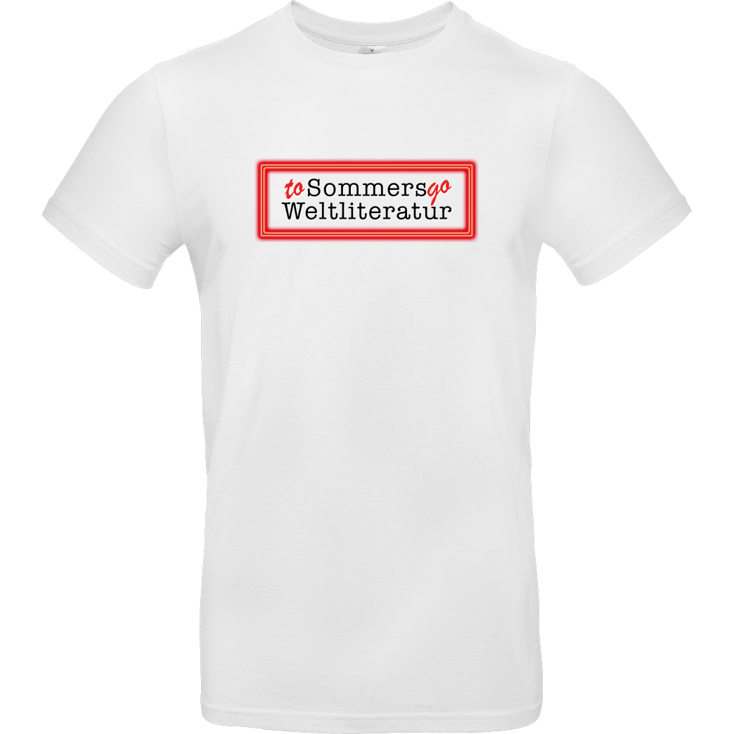 Sommers Weltliteratur to go Sommers Weltliteratur - Logo schwarz T-Shirt B&C EXACT 190 - Weiß