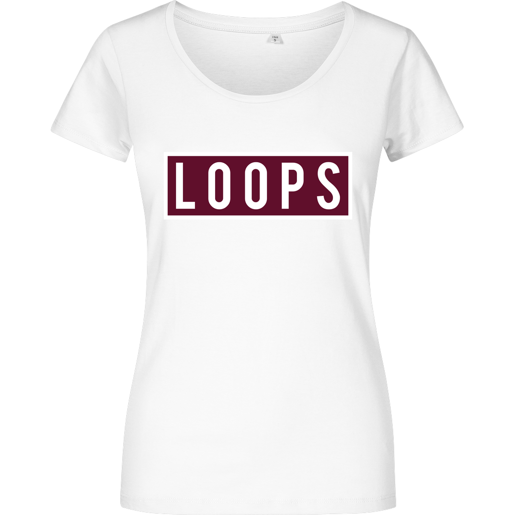 Sonny Loops Sonny Loops - Square T-Shirt Damenshirt weiss