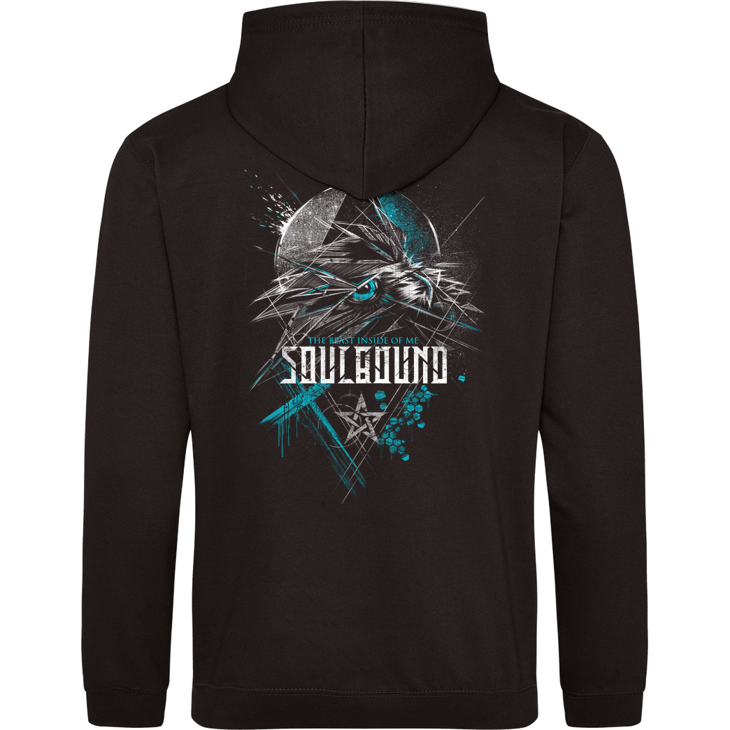Soulbound Soulbound - Beast Owl Cyan Sweatshirt JH Hoodie - Schwarz