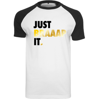 SumoOlli - Just Braaap It Raglan-Shirt weiß