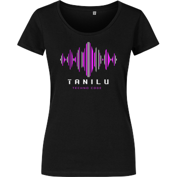 TaniLu - Waves Damenshirt schwarz