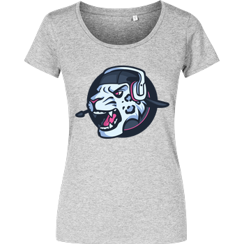 TeamTrooper - Logo Damenshirt heather grey