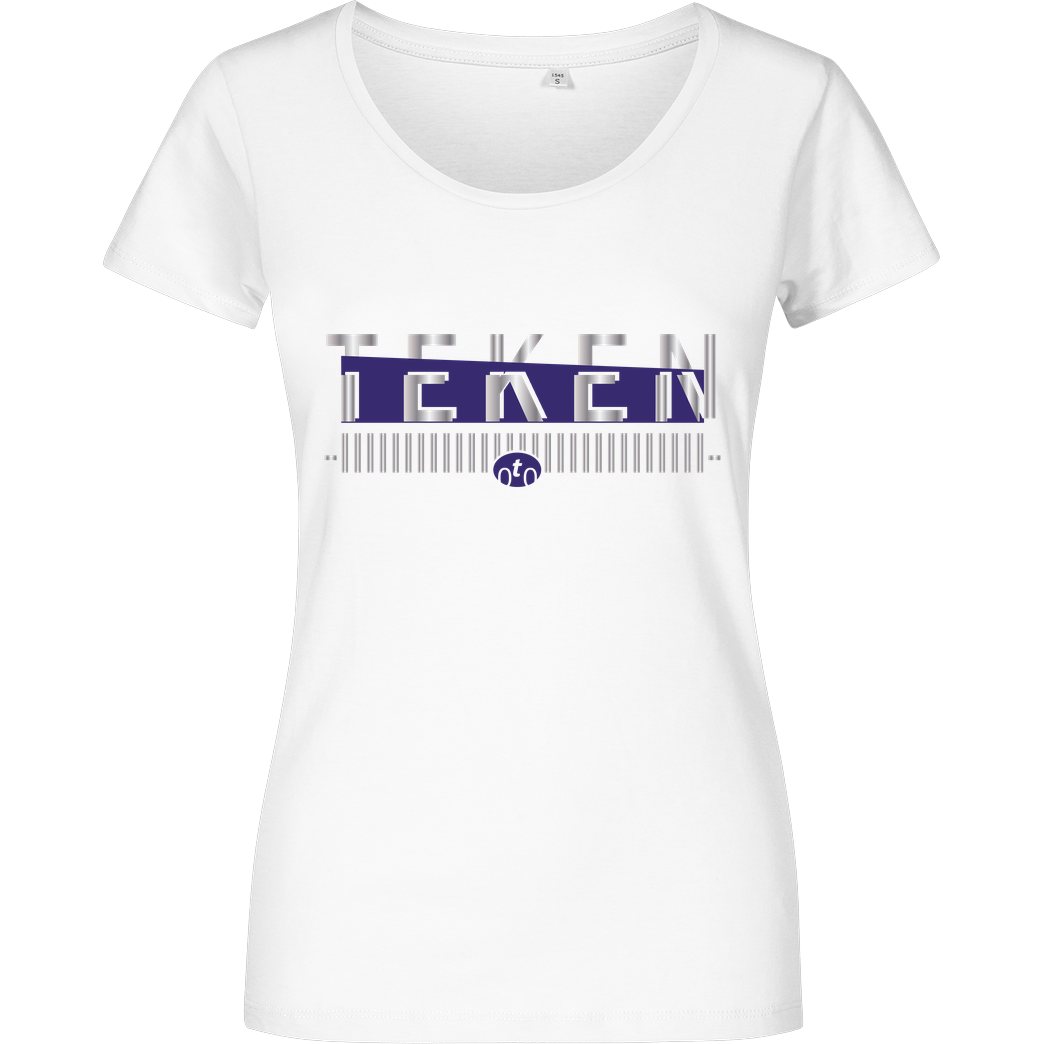 Teken Teken - Logo T-Shirt Damenshirt weiss