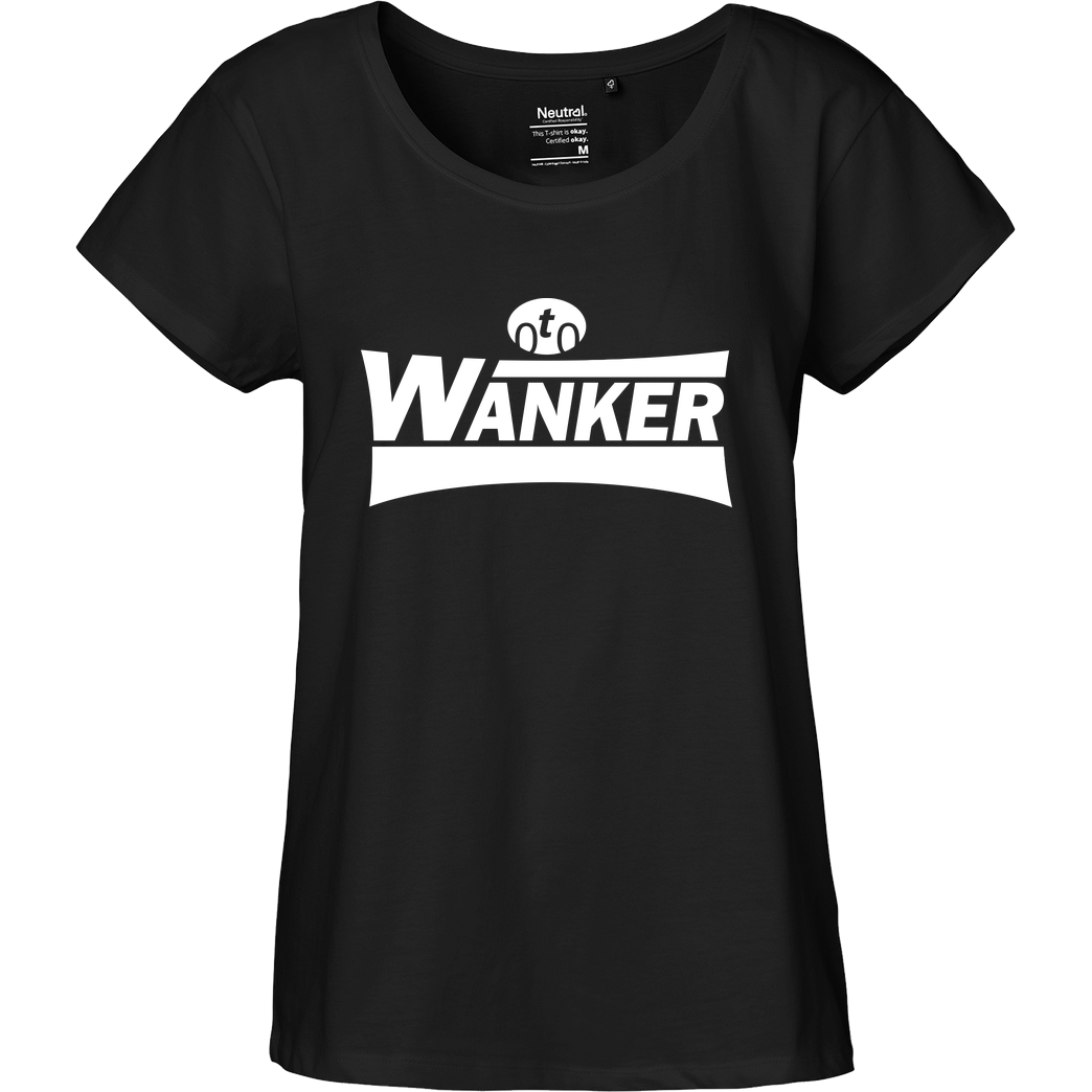 Teken Teken - Wanker T-Shirt Fairtrade Loose Fit Girlie - schwarz