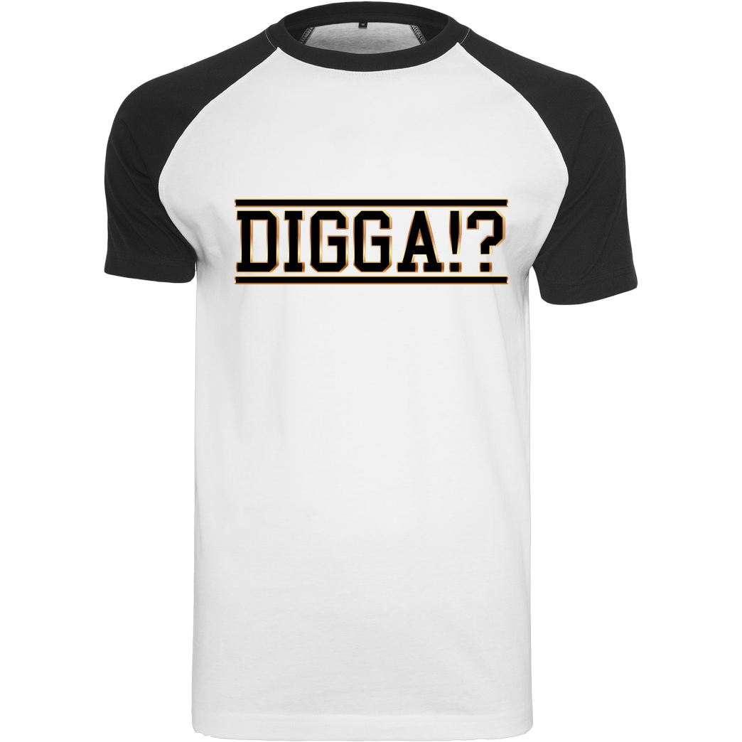 TheSnackzTV TheSnackzTV - Digga schwarz T-Shirt Raglan-Shirt weiß