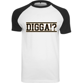 TheSnackzTV - Digga schwarz Raglan-Shirt weiß