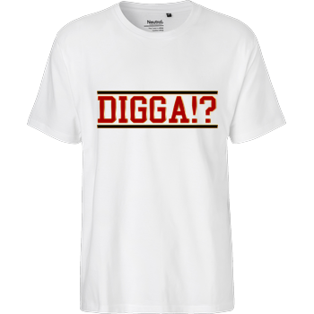 TheSnackzTV - Digga rot Fairtrade T-Shirt - weiß