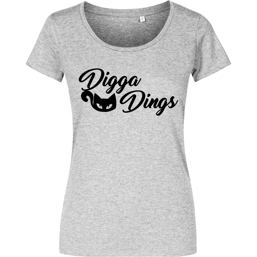 Tinkerleo Tinkerleo - Digga Dings T-Shirt Damenshirt heather grey