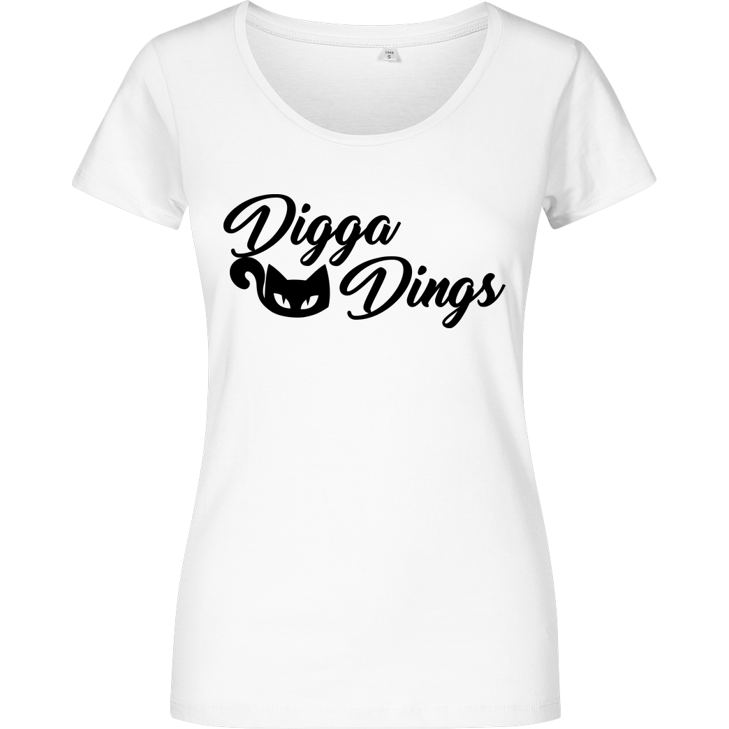 Tinkerleo Tinkerleo - Digga Dings T-Shirt Damenshirt weiss