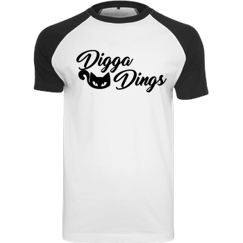 Tinkerleo - Digga Dings Raglan-Shirt weiß