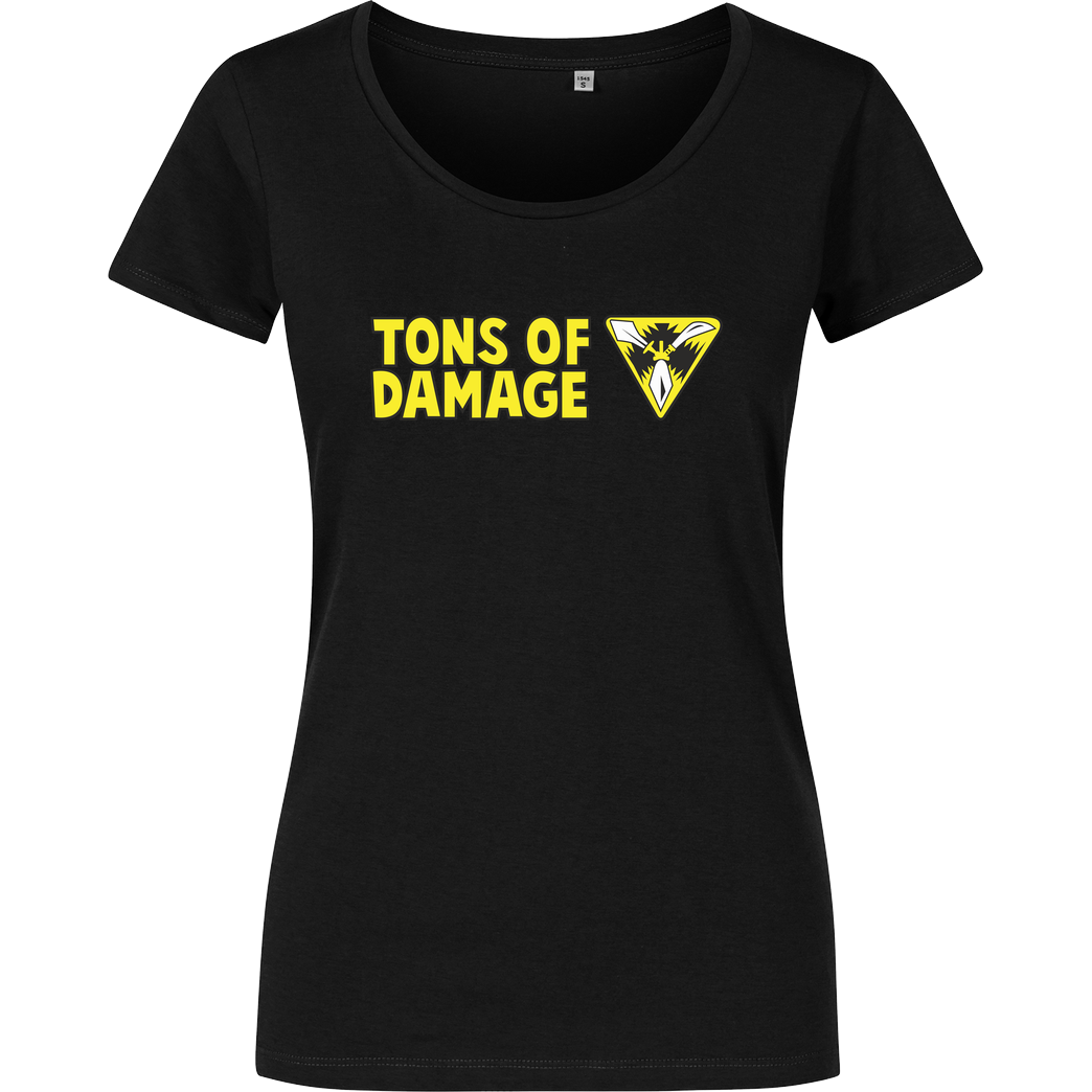 IamHaRa Tons of Damage T-Shirt Damenshirt schwarz