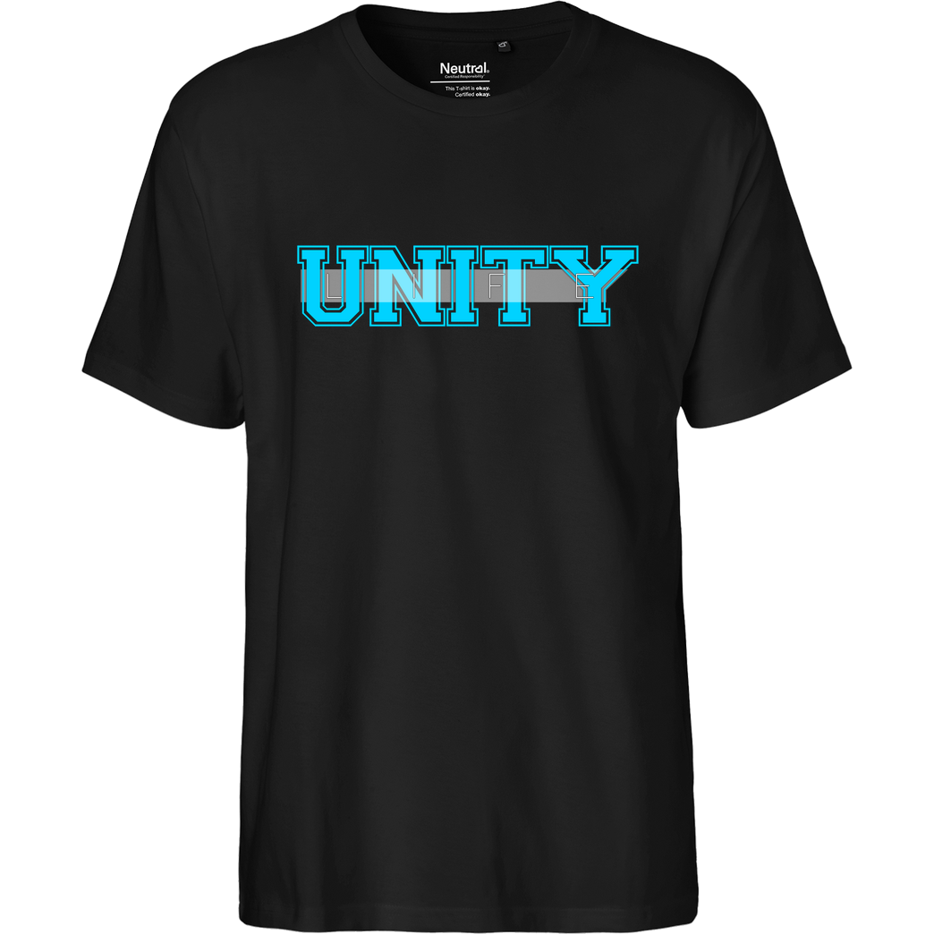 ScriptOase Unity-Life - College Logo T-Shirt Fairtrade T-Shirt - schwarz
