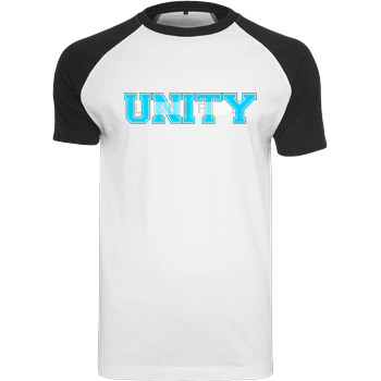 Unity-Life - College Logo Raglan-Shirt weiß