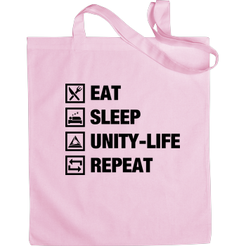 Unity-Life - Eat, Sleep, Repeat Stoffbeutel Pink