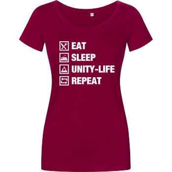 Unity-Life - Eat, Sleep, Repeat Damenshirt berry